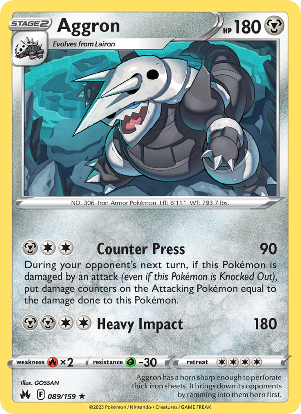 Aggron (089/159) Reverse Holo card image