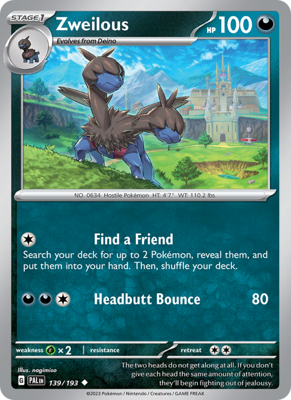 Zweilous (139/193) Reverse Holo card image