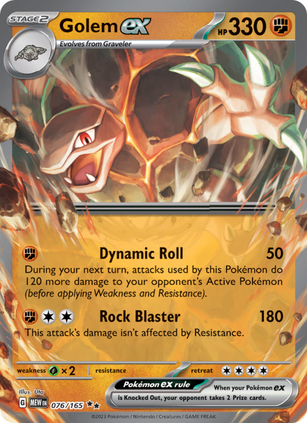 Golem ex (076/165) Holographic card image