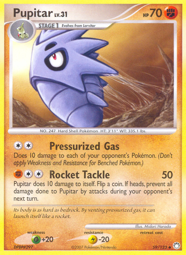 Pupitar (059/122) Reverse Holo card image