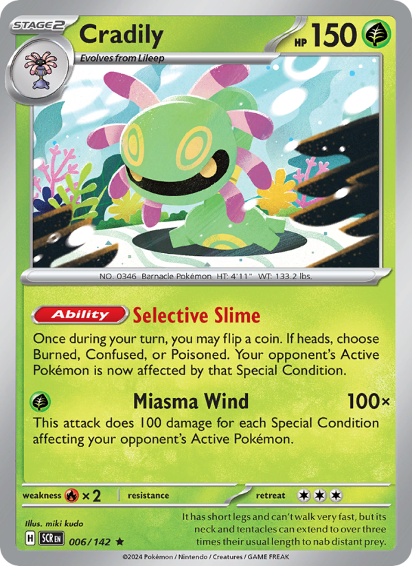 Cradily (006/142) Reverse Holo card image