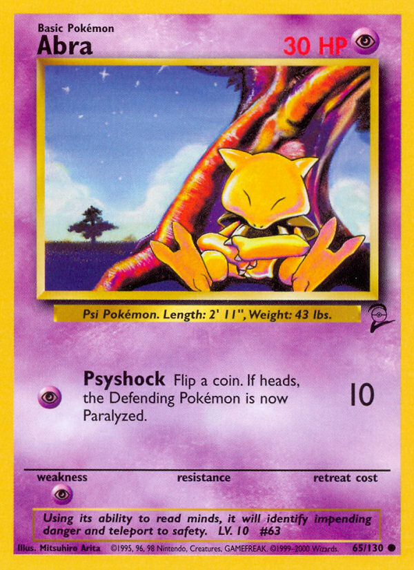 Abra (065/130) Reverse Holo card image
