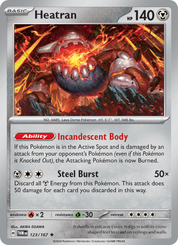 Heatran (123/167) Reverse Holo card image