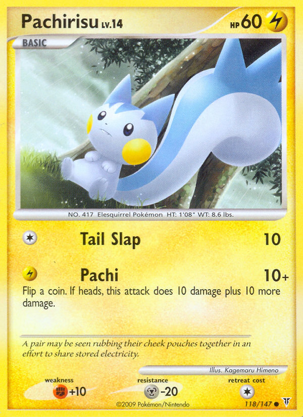 Pachirisu (118/147) Reverse Holo card image