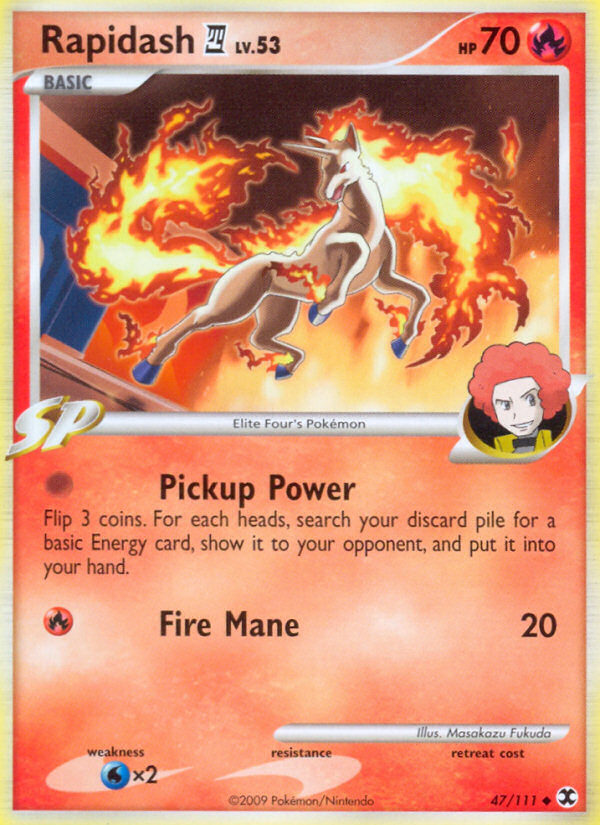 Rapidash 4 (047/111) Reverse Holo card image