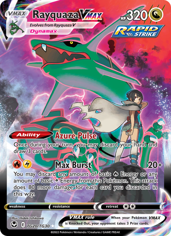 Rayquaza VMAX (TG20/195) Holographic card image