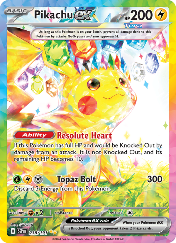 Pikachu ex (238/191) Holographic card image