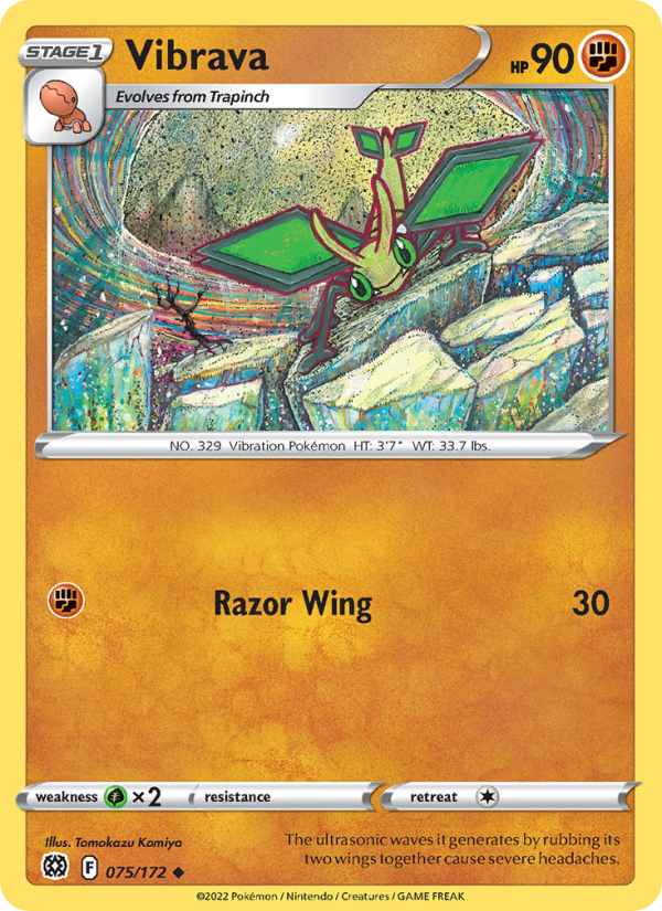 Vibrava (075/172) Reverse Holo card image