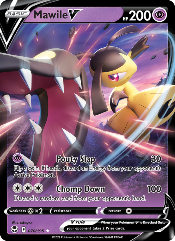 Mawile V (070/195) Holographic card image
