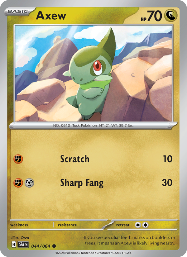 Axew (044/64) Reverse Holo card image