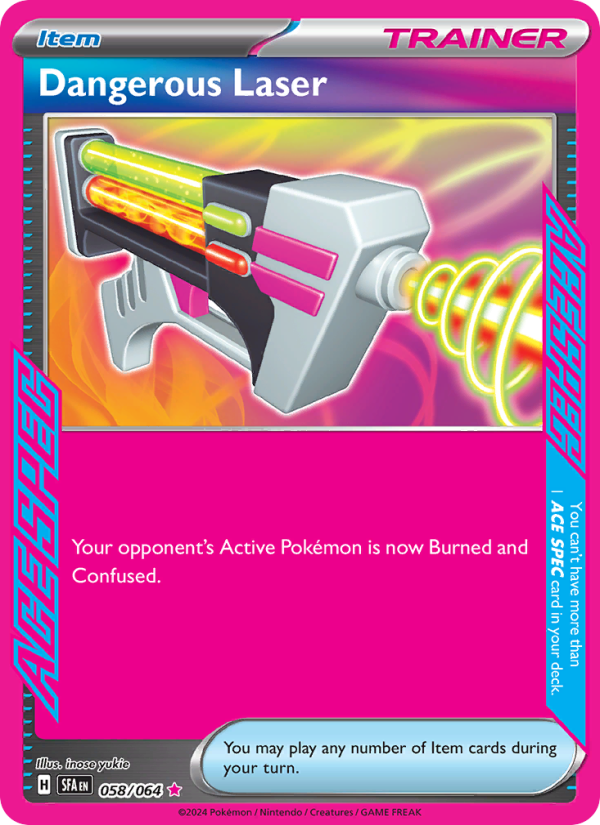 Dangerous Laser (058/64) Holographic card image