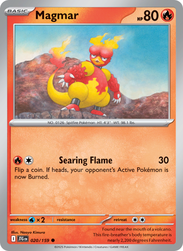 Magmar (020/159) Reverse Holo card image