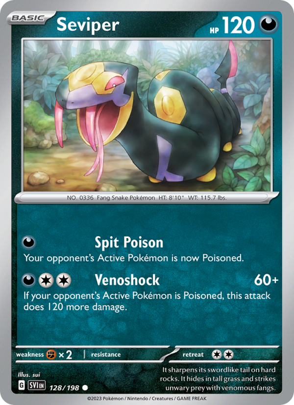 Seviper (128/198) Reverse Holo card image