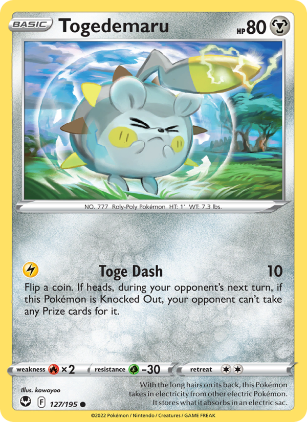 Togedemaru (127/195) Reverse Holo card image