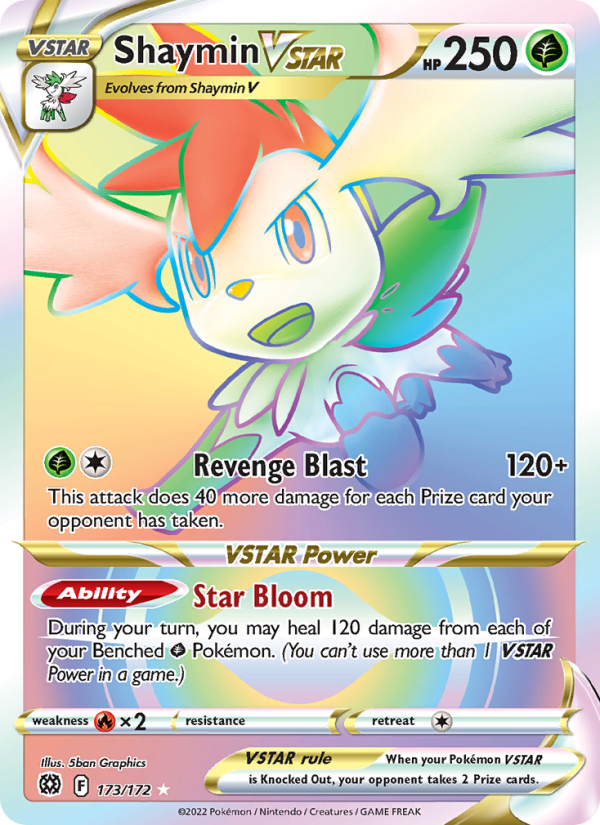 Shaymin VSTAR (173/172) Holographic card image