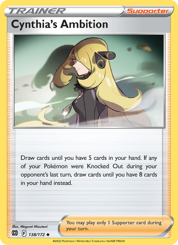 Cynthia's Ambition (138/172) Reverse Holo card image