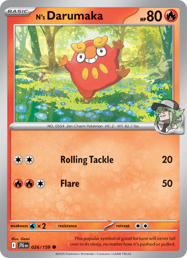 N's Darumaka (026/159) Reverse Holo card image