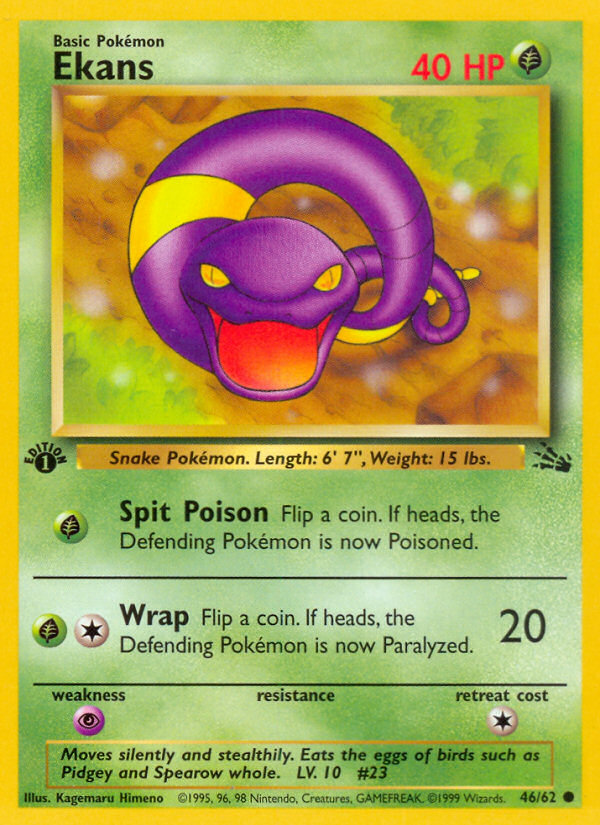 Ekans (046/62) Reverse Holo card image