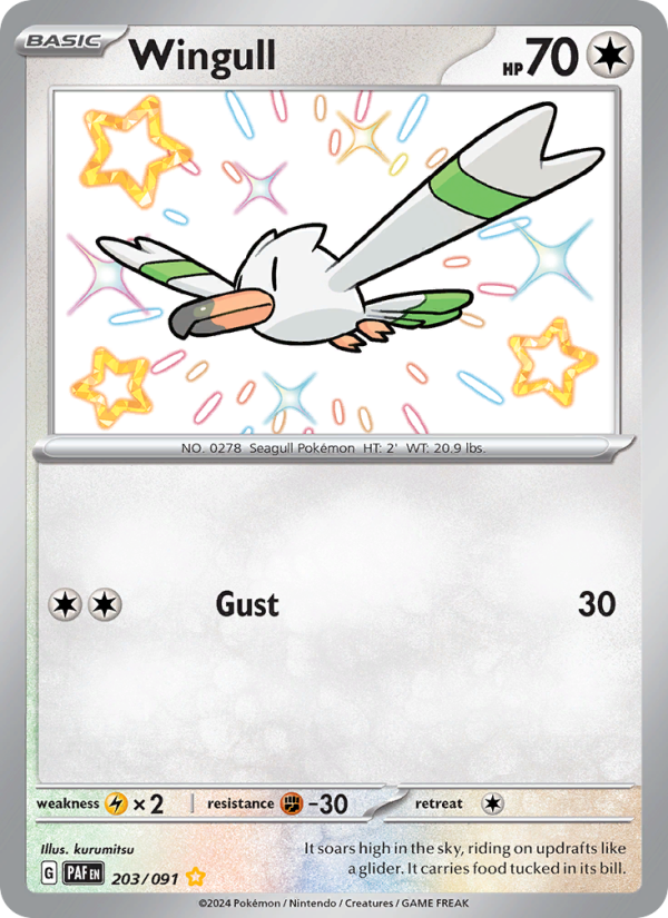 Wingull (203/91) Holographic card image