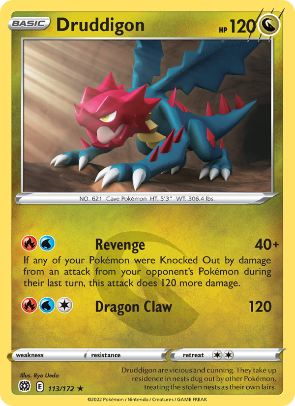 Druddigon (113/172) Reverse Holo card image