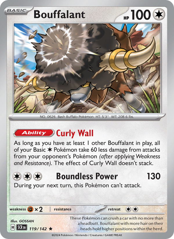 Bouffalant (119/142) Reverse Holo card image