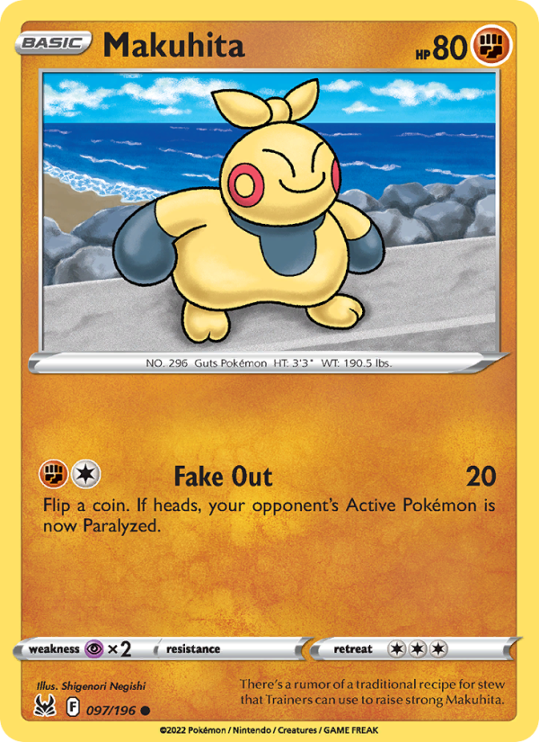 Makuhita (097/196) Reverse Holo card image