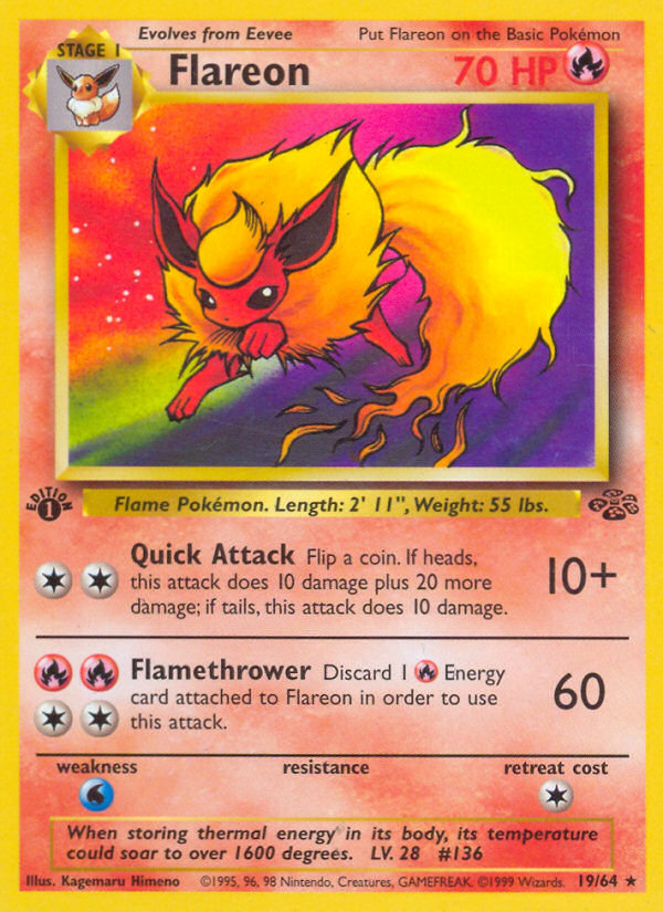 Flareon (019/64) Reverse Holo card image