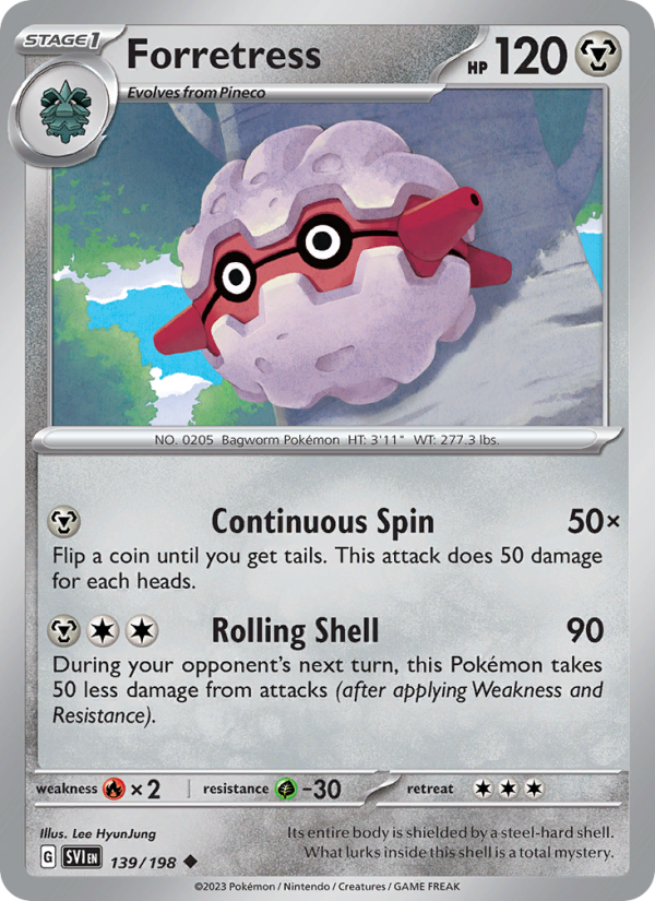 Forretress (139/198) Reverse Holo card image