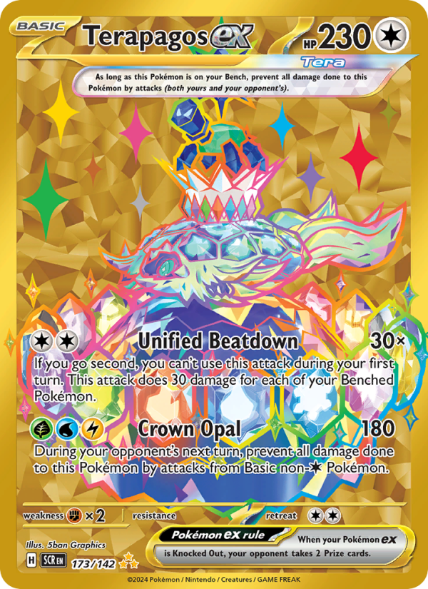 Terapagos ex (173/142) Holographic card image