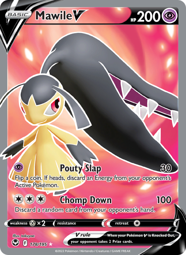 Mawile V (178/195) Holographic card image