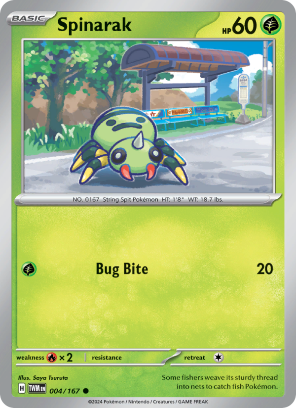 Spinarak (004/167) Reverse Holo card image