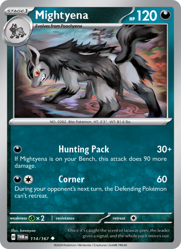 Mightyena (114/167) Reverse Holo card image