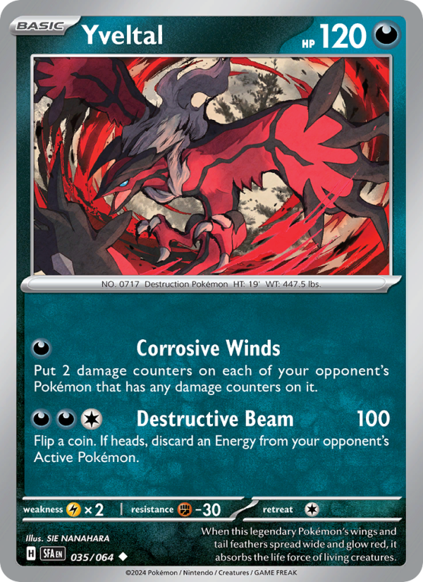 Yveltal (035/64) Reverse Holo card image