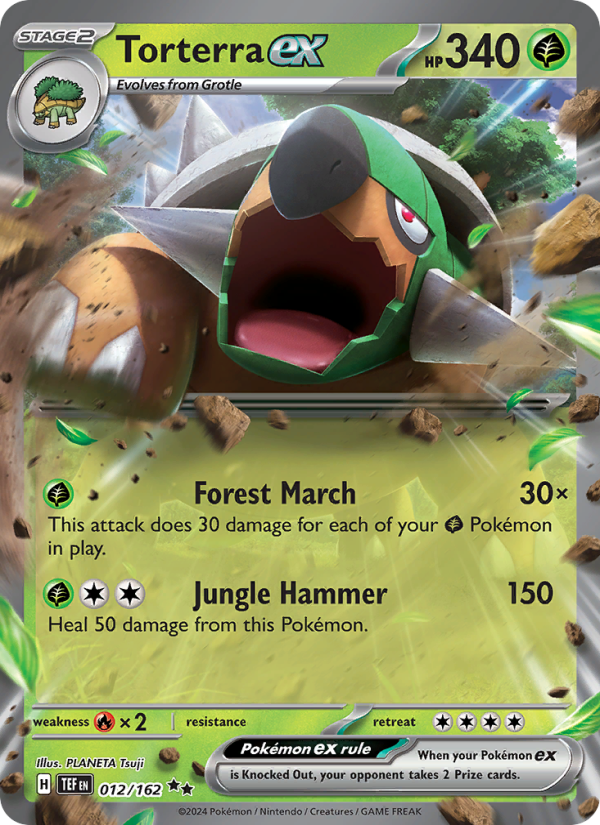 Torterra ex (012/162) Holographic card image