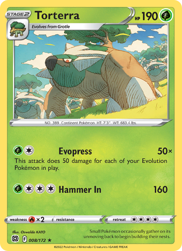 Torterra (008/172) Reverse Holo card image