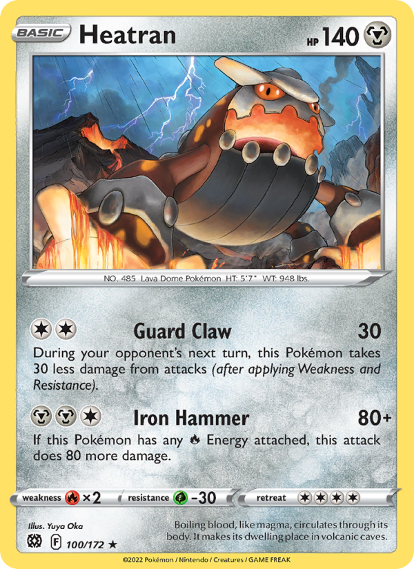 Heatran (100/172) Reverse Holo card image