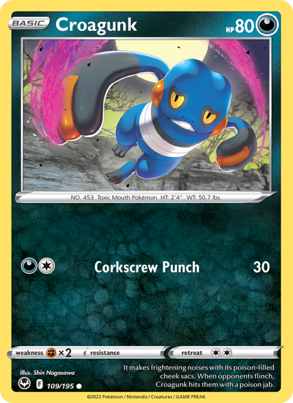 Croagunk (109/195) Reverse Holo card image
