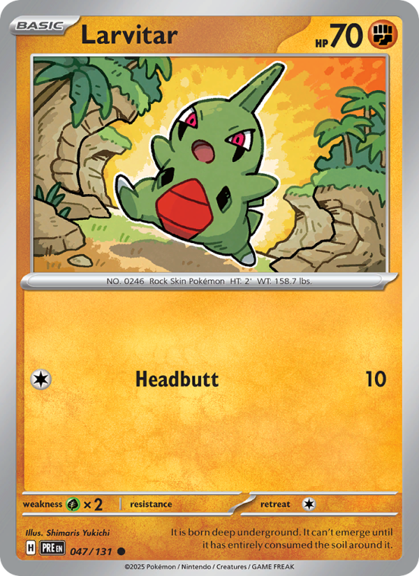 Larvitar (047/131) Reverse Holo card image