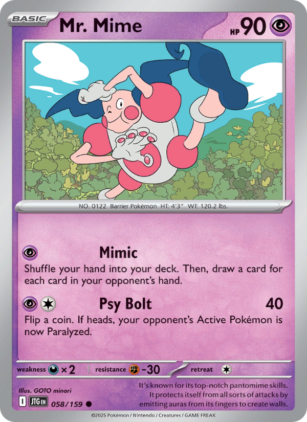 Mr. Mime (058/159) Reverse Holo card image