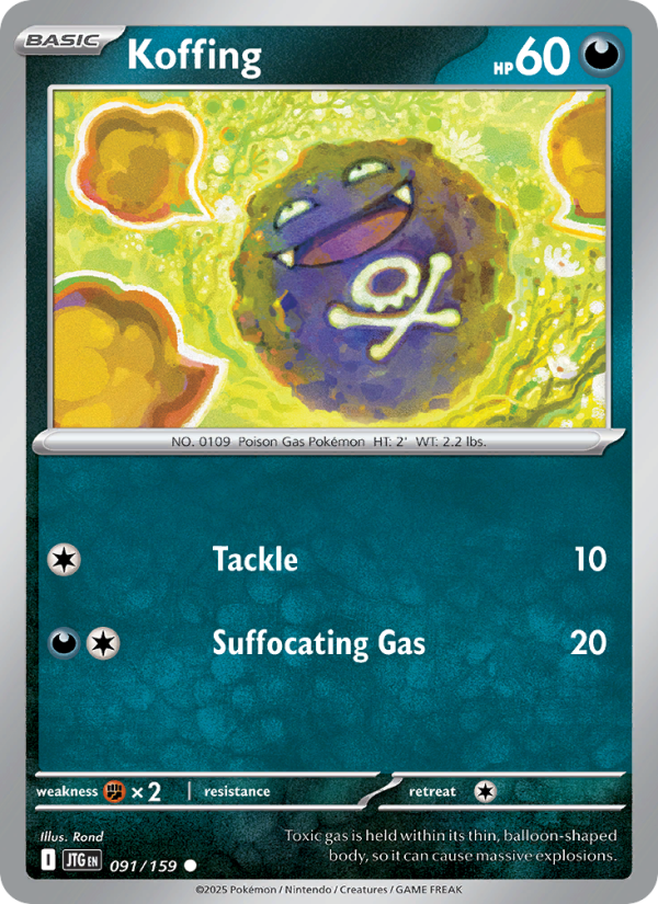 Koffing (091/159) Reverse Holo card image