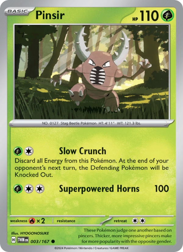 Pinsir (003/167) Reverse Holo card image