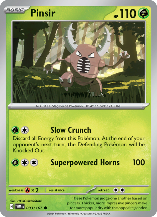 Pinsir (003/167) Reverse Holo card image
