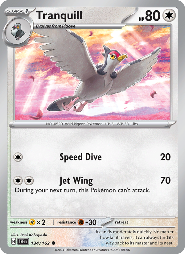Tranquill (134/162) Reverse Holo card image