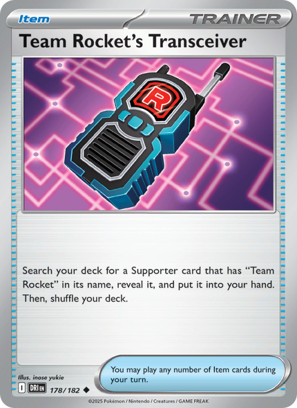 Team Rocket's Transceiver (178/182) Reverse Holo card image