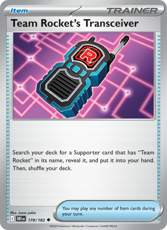 Team Rocket's Transceiver (178/182) Reverse Holo card image