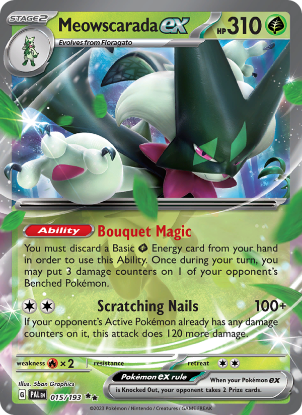 Meowscarada ex (015/193) Holographic card image