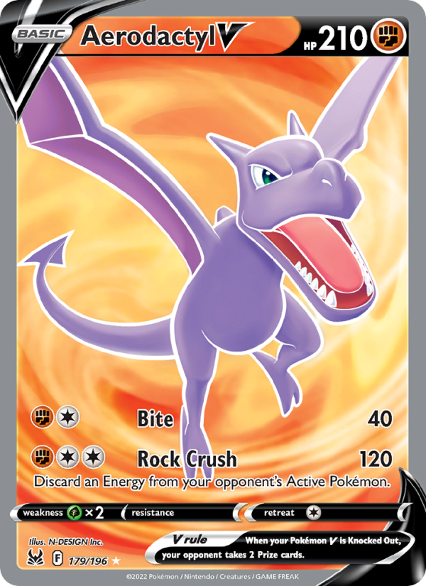 Aerodactyl V (179/196) Holographic card image