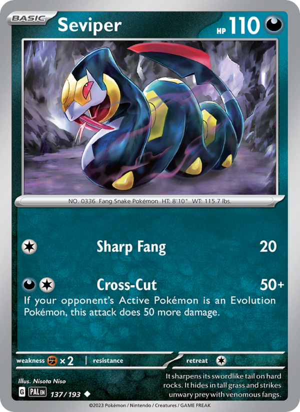Seviper (137/193) Reverse Holo card image