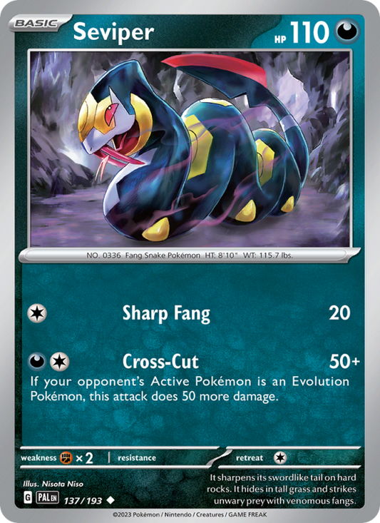 Seviper (137/193) Reverse Holo card image