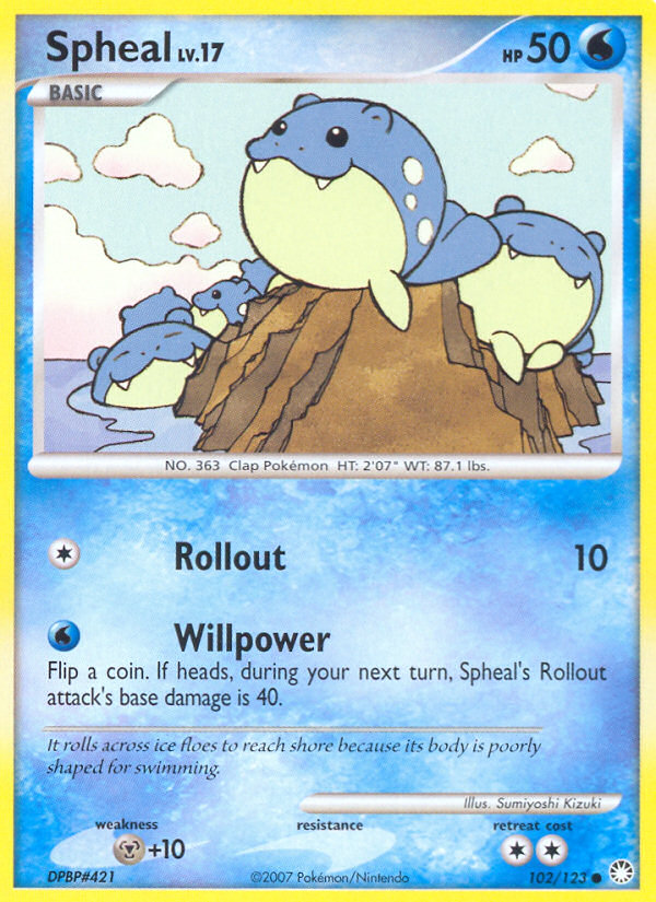 Spheal (102/122) Reverse Holo card image